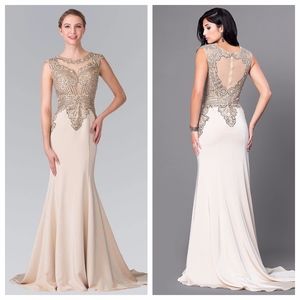 SLEEVELES EMBROIDERED BEADED GLADIATOR GOWN MOTHER